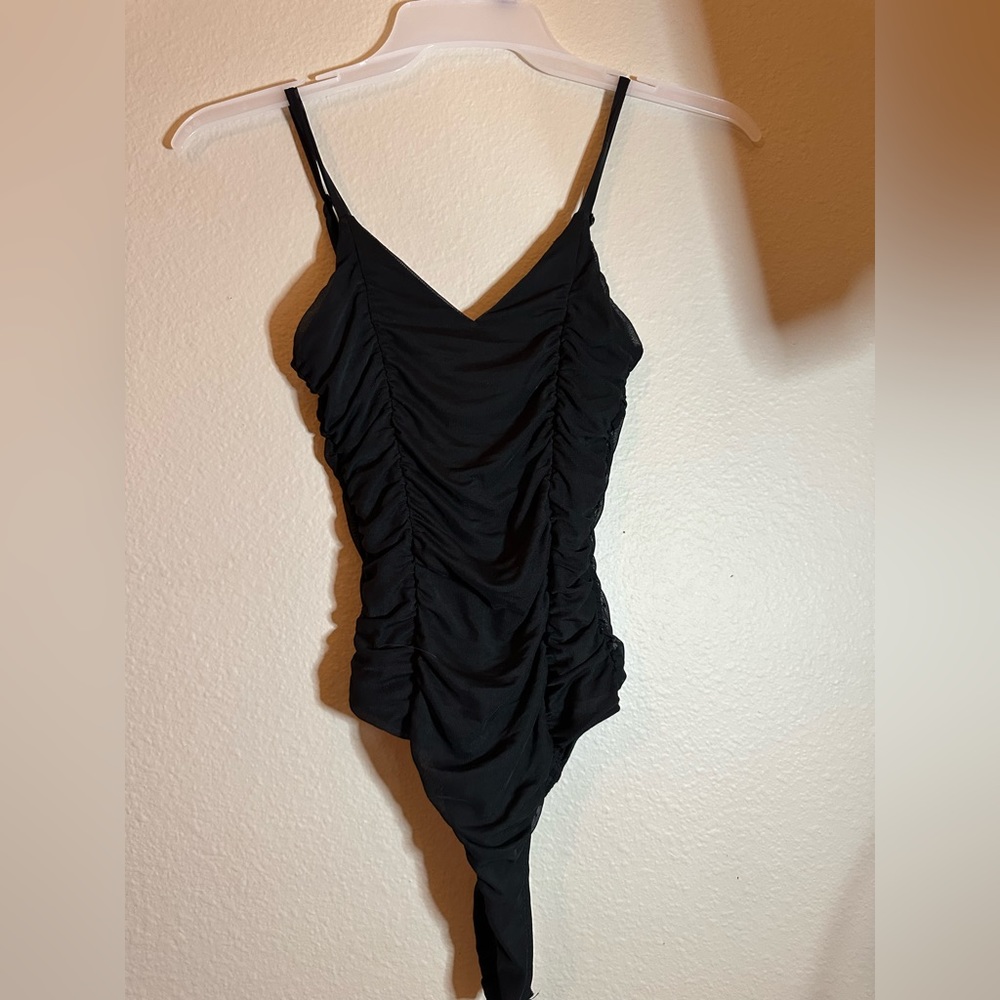 Black Derek heart body suit (S)